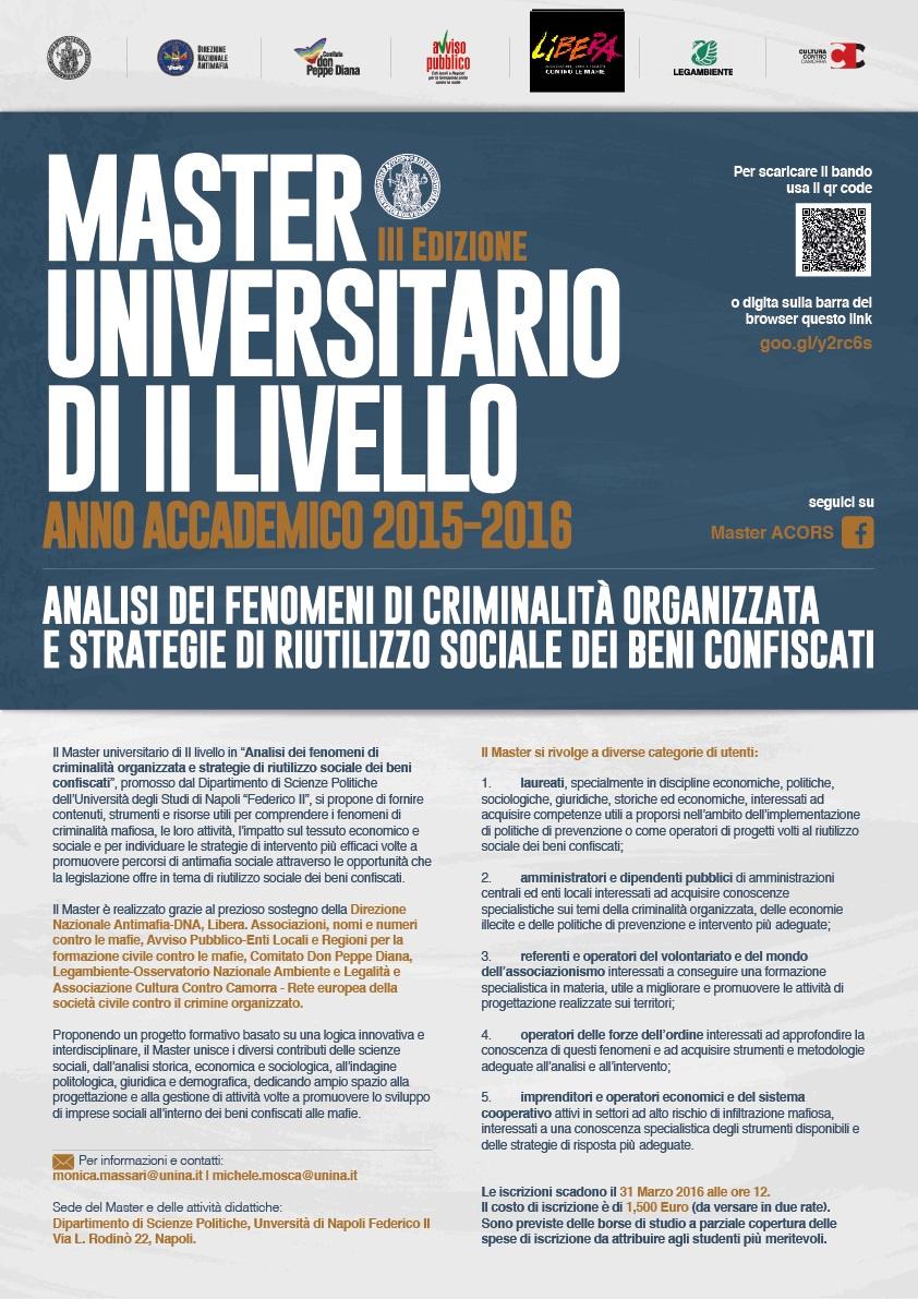 Master locandina